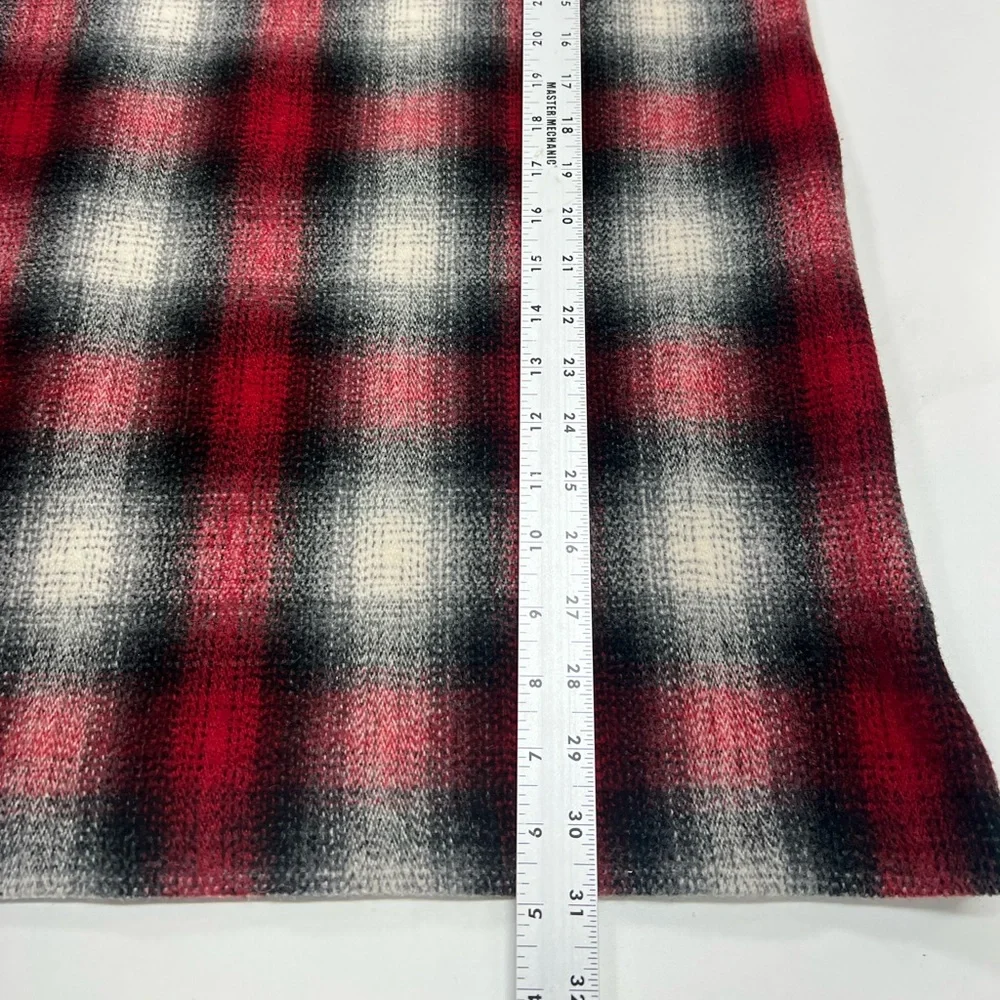 Maje Jaxine Wool Dress Jumper Red Tartan Plaid Size US Small - Picture 7 of 13